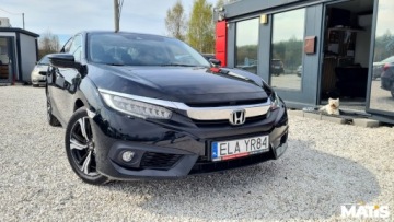 Honda Civic X Sedan 4d 1.5 VTEC Turbo 182KM 2017 Honda Civic 1.5T 183KM manual navi skora 2xPDC szyberadch 1 rej 2018R asys, zdjęcie 16