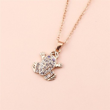 Fashion Crystal Turtle Necklaces Gold Color