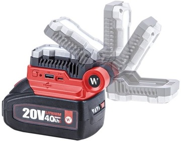 АДАПТЕР ДЛЯ ЭЛЕКТРОИНСТРУМЕНТОВ Worcraft CUA-S20LI ФОНАРИК USB ДЛЯ АККУМУЛЯТОРА