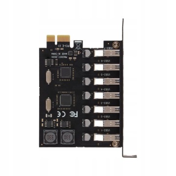 Плата-адаптер 2X PCI-E 1x - 7x USB 3.0