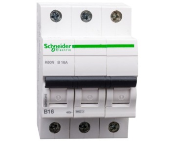 Автоматический выключатель B 16A 3P 6kA K60N-B16-3 A9K01316 SCHNEIDER ELECTRIC