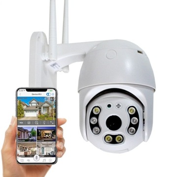 НАРУЖНАЯ КАМЕРА WIFI/WLAN ПОВОРОТНАЯ FULL HD 4x ZOOM 360 iOS/Windows