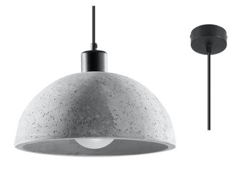 LAMPA WISZĄCA ZONTA SZARA STYLOWA OPRAWA NA SUFIT