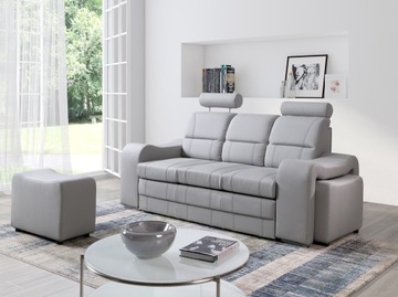 Sofa Kanapa z pufami ZEUS KIN 205cm różne kolory