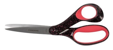 FISKARS Nożyczki uniwersalne 20cm szkolne biurowe różowe kropki 1067868