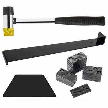 МОНТАЖНЫЙ КОМПЛЕКТ ДЛЯ УКЛАДКИ ПАНЕЛИ ПРИКЛЕИВАНИЕ МАТЕРИАЛ + 30 КЛИНЕЙ + МОЛОТОК