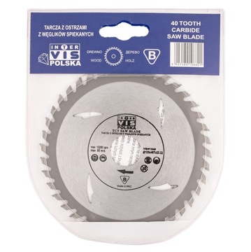 TARCZA WIDIOWA DO DREWNA WIDIA DO PIŁY PILARKI 125mm x 22,2 x 40T