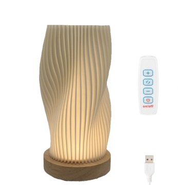 LAMPA STOŁOWA LAMPKA BIURKOWA NOCNA LED DO SYPIALNI SALONÓW PLISOWANA WAZON
