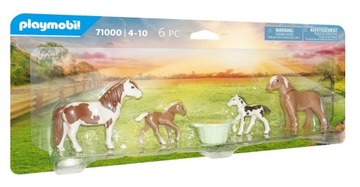 PLAYMOBIL Dwa konie islandzkie ze źrebakiem + AKC