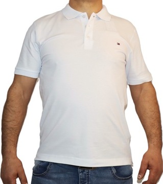 Tommy Hilfiger koszulka polo biały poloshirt L