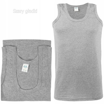 PODKOSZULEK 100% bawełna męski szelka szara M