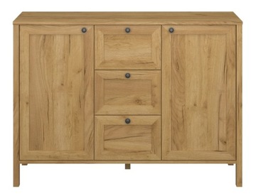 КОМОД LOFT 118СМ с ящиками, шкаф из крафтового дуба