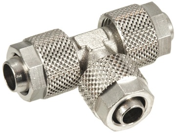 TRÓJNIK SKRĘCANY typ T do węża ZŁĄCZKA 6/4mm