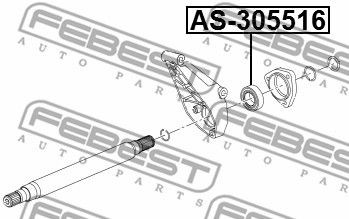 ПОДШИПНИК ВАЛА AS-305516 FEBEST