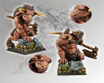 Figurka RPG [Resin] Minotaur Chieftain + Podstawka 28mm Scibor 28FM0034