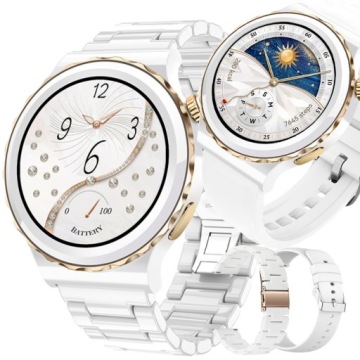 Chytré Hodinky Dámské Bílé Gt Rozhovory Plské Menu Hovory Smart Watch 2 Pruhy