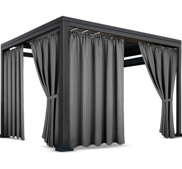 ZASŁONY NA TARAS 155x200 ZASŁONA OGRODOWA OGRODOWE Z TUNELEM WODOODPORNE