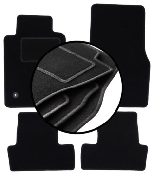 Velurové koberce komplet pro: Ford Mustang MK5 kupé (2004-2014)