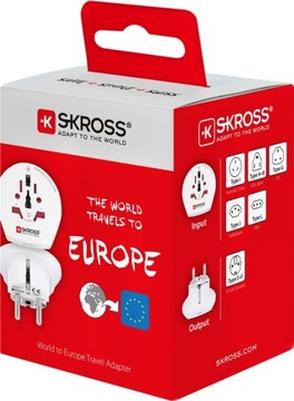 Адаптер SKROSS для подключения розеток Великобритании, США, Австралии и ЕС