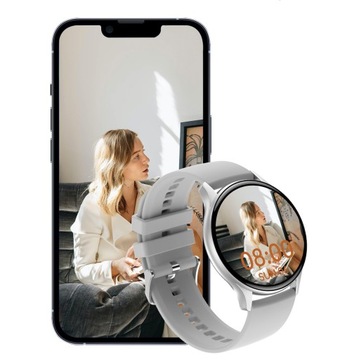 Zegarek damski SMARTWATCH Rubicon różowy 466x466 ROZMOWY BT WŁASNE TARCZE