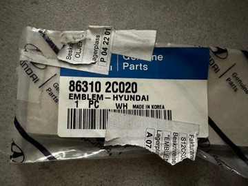 ZNAKY ZNAK NÁPIS 863102C020 HYUNDAI GETZ