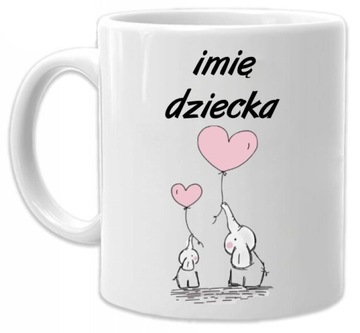 Kubek z nadrukiem prezent dla dziewczynki chłopca imię dziecka mix wzorów