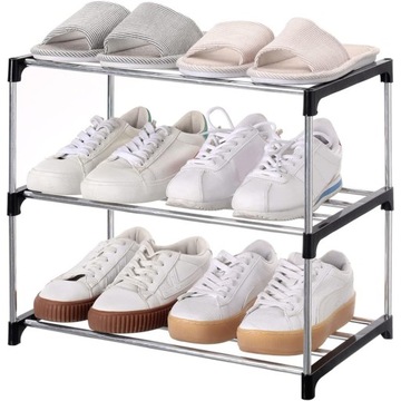 SZAFKA NA BUTY STOJAK PÓŁKA REGAŁ METALOWY ORGANIZER DO DOMU 3 POZIOMY
