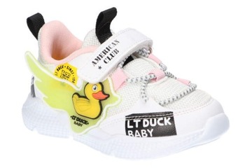 WYPRZEDAŻ AMERICAN ADIDASY LEKKIE BUTY SPORTOWE DZIECIĘCE NA RZEP W/PINK 26