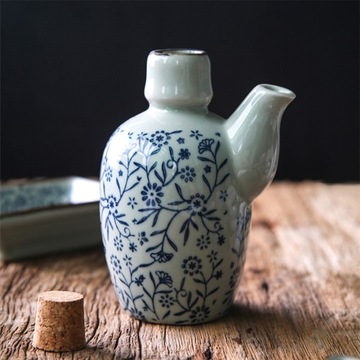 SHOYU DOZOWNIK BUTELKA NA OLIWĘ Z OLIWEK POJEMNIK CERAMICZNY