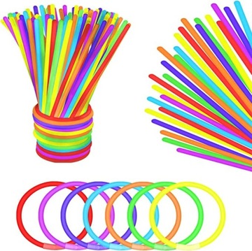 Светящиеся флуоресцентные светодиодные палочки, дубинки, 50 шт., световые палочки, трубка, игра