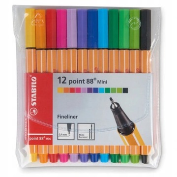 CIENKOPIS MINI W ETUI 0,4 MM 12 KOL STABILO PEN 68