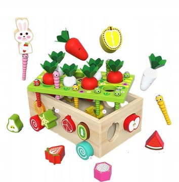 MONTESSORI TRENING ZABAWKA DREWNIANA DLA DZIECI