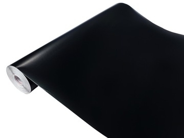 Декоративная мебельная шпоновая пленка MAT ЧЕРНОГО цвета для шкафов 67x50