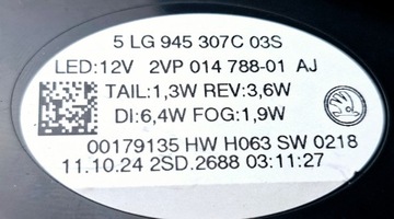 SKODA ENYAQ IV LED SVĚTLO ZADNÍ LEVÝ 5LG945307C