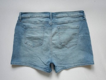 Spodenki krókie niebieskie letnie jeansowe szorty wyższy stan M&S 42/44