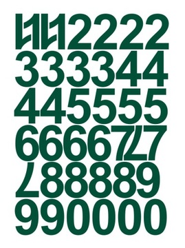 Цифры самоклеющиеся 4смЛесно-зелёные 40 шт.