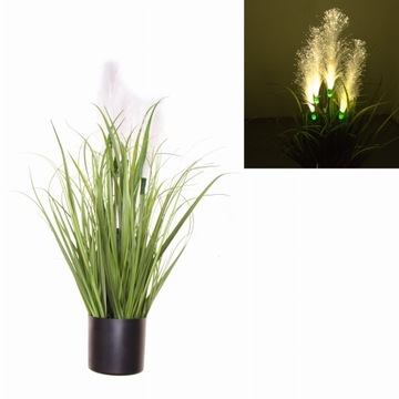 TRAWA W DONICZCE SZTUCZNA SOLARNA LED KWIATY 85 cm