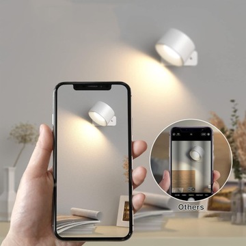 KINKIET WEWNĘTRZNA BEZPRZEWODOWA MAGNETYCZNA LAMPA ŚCIENNA LED RGB 2500mAh