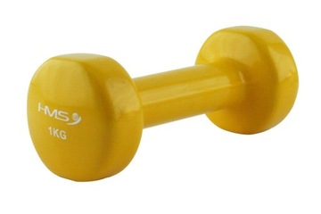 Hantel żeliwne pokryty winylem 1 kg HMS