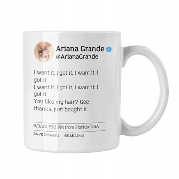 Kubek Ariana Grande Prezent Fana