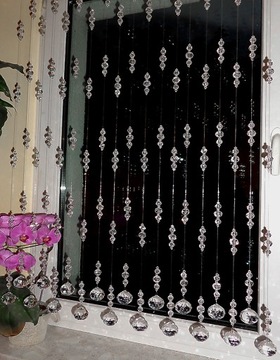 КРИСТАЛЛЫ для окна, макароны-бусины, 120 см H1 BALL