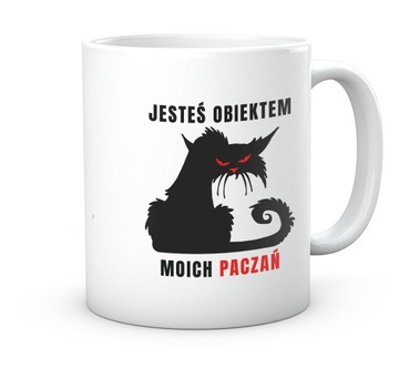 KUBEK JESTEŚ OBIEKTEM MOICH PACZAŃ czarny kot