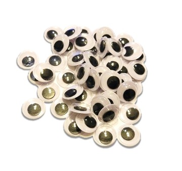 OCZY RUCHOME SAMOPRZYLEPNE PLASTIKOWE 12MM - 50SZT