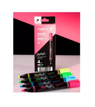 Маркеры меловые Rystor Glass 4 цвета RMG-1