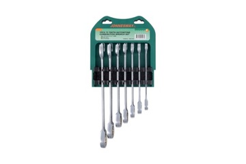 ZESTAW 7SZT. KLUCZY PŁASKO-OCZKOWYCH Z GRZECHOTKĄ 10-19MM Jonnesway W45107S