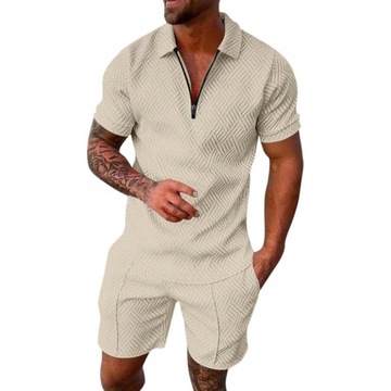 Moda męska Prosty zestaw koszulek polo w stylu vintage 245880