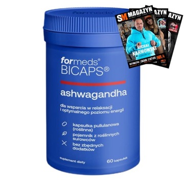 BICAPS ASHWAGANDHA 10% 60 KAPS NA STRES SEN PAMIĘĆ