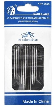 IGŁY RĘCZNE SAMONAWLEKAJĄCE KOMPLET DO SZYCIA DLA NIEDOWIDZĄCYCH