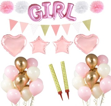 ZESTAW DEKORACJI NA CHRZEST ROCZEK BABY SHOWER
