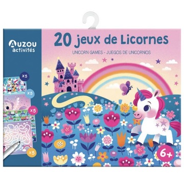 Łamigłówki Auzou Jednorożce 95467 22x17,5 cm 20 plansz